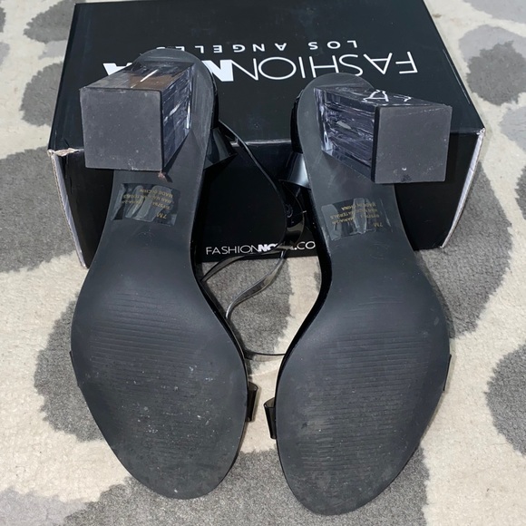 Black Glass Slippers - Picture 8 of 8